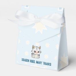 Caixinha De Lembrancinhas Dragão bebê cinza azul Pastel