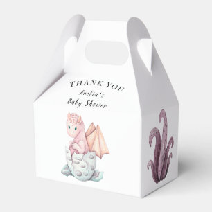 Caixinha De Lembrancinhas Dragão De Ódio Rosa Obrigado