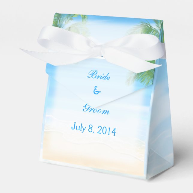 Caixinha De Lembrancinhas Dreamy Beach Wedding Save The Date (Frente)