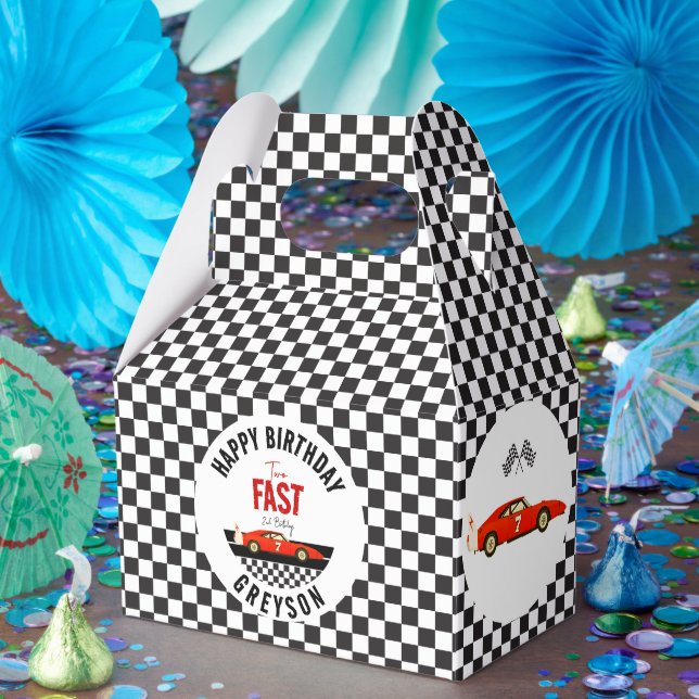 Caixinha De Lembrancinhas Duas Festas de segundo aniversário Rápido de Carro (Festa)