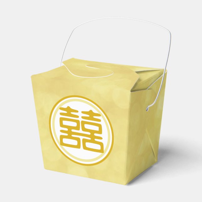 Caixinha De Lembrancinhas Dupla Felicidade Dourada Sparkle - Redonda (Frente)