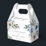 Caixinha De Lembrancinhas Dusty Blue Wedding Floral Elegante Rustic<br><div class="desc">Caixa de favoritos de casamento floral azul empoeirado Elegante</div>