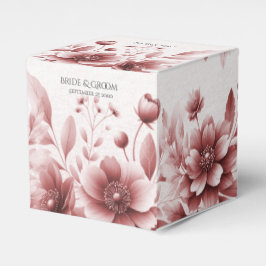 Caixinha De Lembrancinhas Dusty Rosa Floral Favor Box