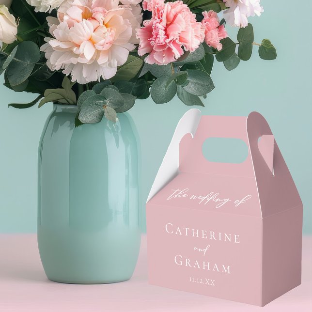 Caixinha De Lembrancinhas Dusty Rosa Típica Rosa Casamento Feminino (Criador carregado)