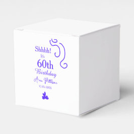 Caixinha De Lembrancinhas É 60º aniversário adicionar nome roxo espanhol r