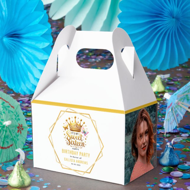 Caixinha De Lembrancinhas é meu doce dezesseis e dezesseis anos (Festa)