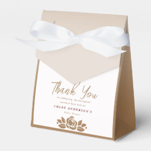 Caixinha De Lembrancinhas É Um Chá de fraldas Branco Dourado