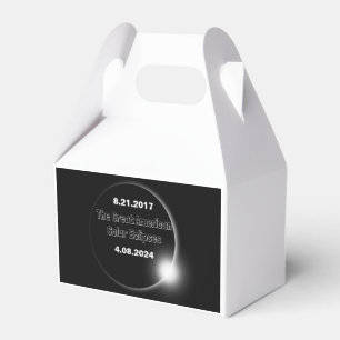 Caixinha De Lembrancinhas Eclipse Solar de 2024 e 2017 com Datas Duplas