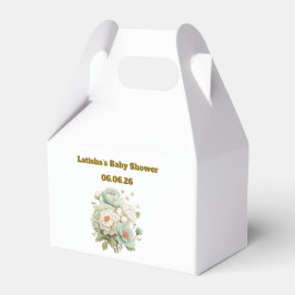 Caixinha De Lembrancinhas Editable Vintage Neutral Baby Shower Favor Box 