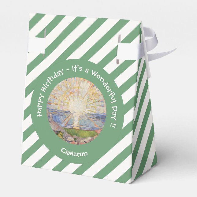 Caixinha De Lembrancinhas Edvard Munch The Sun (Solen) - Itens de Partido Su (Verso)