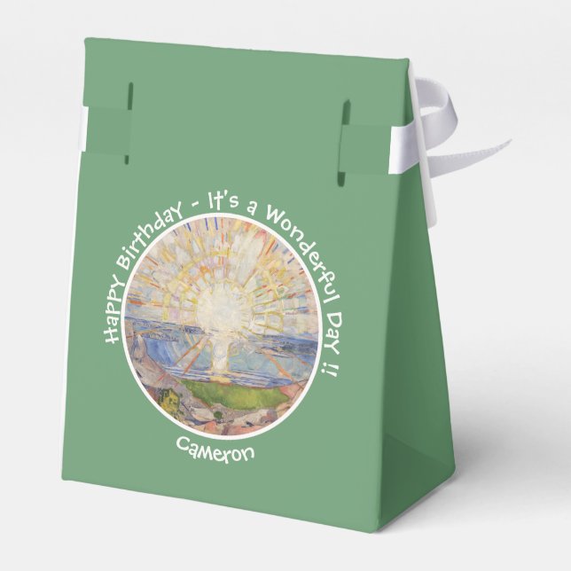 Caixinha De Lembrancinhas Edvard Munch The Sun (Solen) - Itens de Partido Su (Verso)