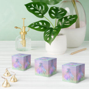 Caixinha De Lembrancinhas Eethal Fairy Gown Rainbow Ombre Pastel Sheen