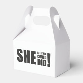 Caixinha De Lembrancinhas Ela Acreditava Que Podia, Acreditava!