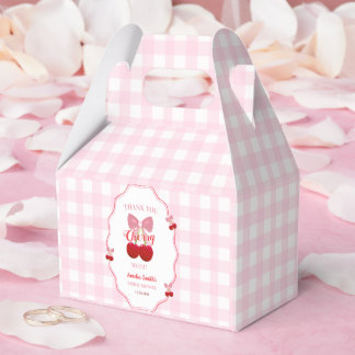 Caixinha De Lembrancinhas Ela É a Cereja no Topo Rosa Bridal Shower 