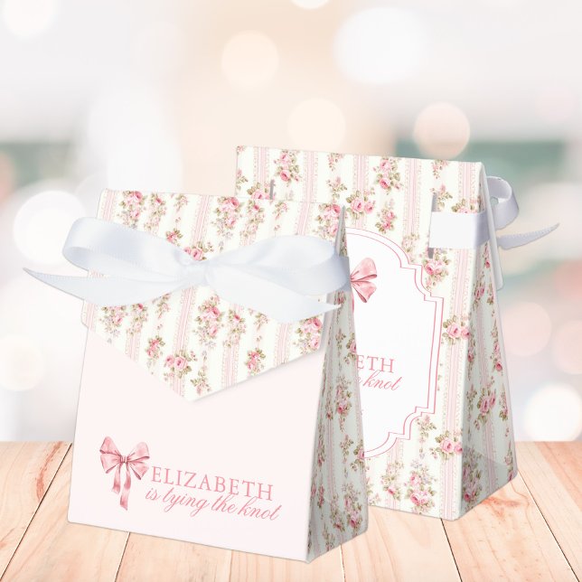 Caixinha De Lembrancinhas Ela Está Amarrando o Laço Coquete Bow Festa de Chá (Criador carregado)