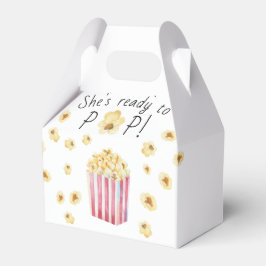 Caixinha De Lembrancinhas Ela está pronta para Pop Watercolor Popcorn Chá de
