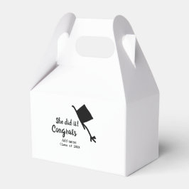 Caixinha De Lembrancinhas Ela fez isso, parabéns, graduação.