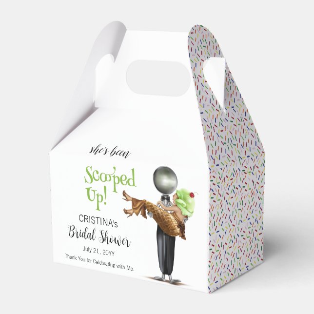 Caixinha De Lembrancinhas Ela foi esfregada em Sorvete de Pistachio (Frente)