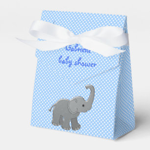 Caixinha De Lembrancinhas elefante azul do chá de fraldas