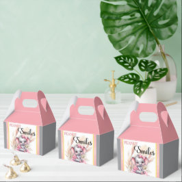 Caixinha De Lembrancinhas Elefante Rosa Doce - Sorrisos de Amendoim