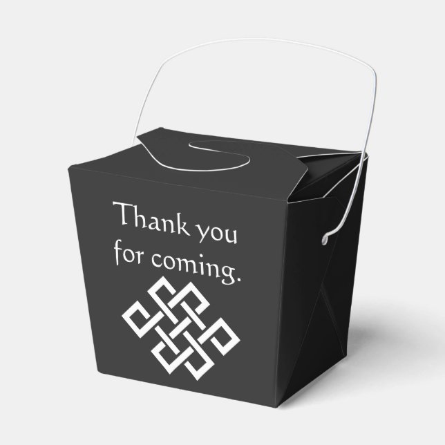 Caixinha De Lembrancinhas Elegância Chinesa em Preto Favor Box (Frente)