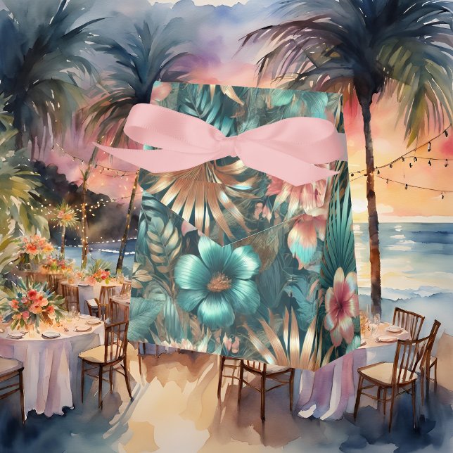 Caixinha De Lembrancinhas Elegância Tropical Bowed (Criador carregado)