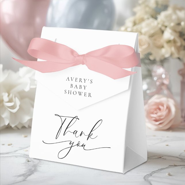 Caixinha De Lembrancinhas Elegant Black White Thank You (Criador carregado)