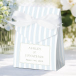 Caixinha De Lembrancinhas Elegant Blue & Sage Striped<br><div class="desc">Elegant Blue & Sage Striped Wedding Favor Boxes</div>