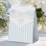Caixinha De Lembrancinhas Elegant Blue & Sage Striped<br><div class="desc">Elegant Blue & Sage Striped Wedding Favor Boxes</div>