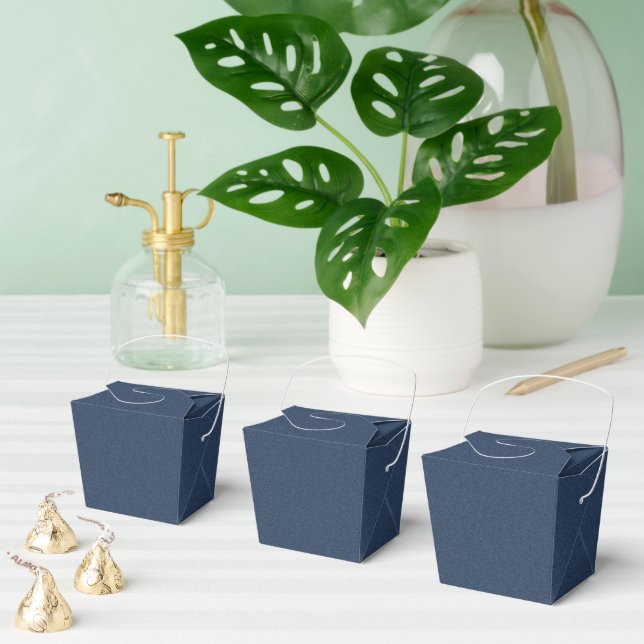 Caixinha De Lembrancinhas Elegant Blue Textured Takeout Gift Boxes (Múltiplo)