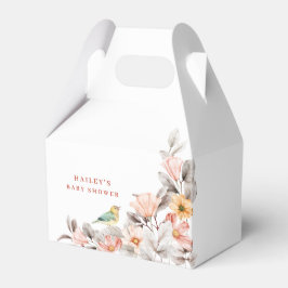 Caixinha De Lembrancinhas Elegant Boho Rustic Wildflower Chá de fraldas