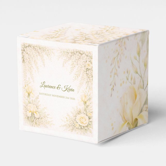 Caixinha De Lembrancinhas Elegant Botanical Wedding (Frente)