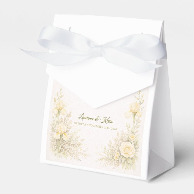 Caixinha De Lembrancinhas Elegant Botanical Wedding (Frente)