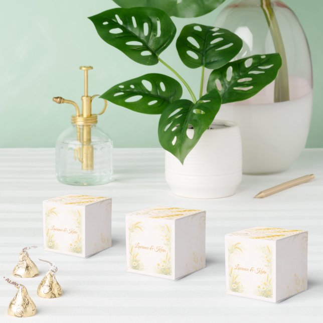 Caixinha De Lembrancinhas Elegant Botanical Wedding Invitation (Múltiplo)