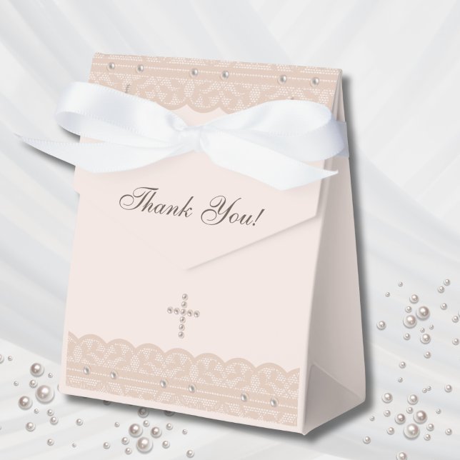 Caixinha De Lembrancinhas Elegant Cross Christening Christian Baptism (Criador carregado)