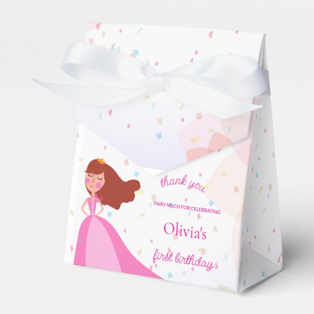 Caixinha De Lembrancinhas Elegant Disney princess birthday (Frente)