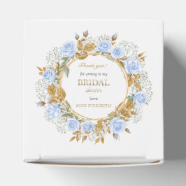 Caixinha De Lembrancinhas Elegant Dusty Blue Roses and Baby’s Breathe