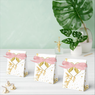 Caixinha De Lembrancinhas Elegant Gold Floral Wedding Favor Box witFavor Box