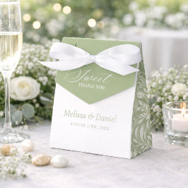 Caixinha De Lembrancinhas Elegant Sage Green Botanical Wedding  Favor Boxes