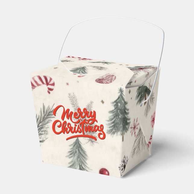 Caixinha De Lembrancinhas Elegant Take Out Christmas Favor Box (Frente)