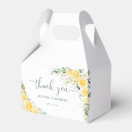 Caixinha De Lembrancinhas Elegant Yellow Baby Shower Favor Box