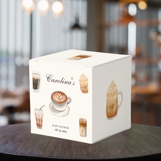 Caixinha De Lembrancinhas Elegante Baby está criando chá de fraldas de café (Criador carregado)