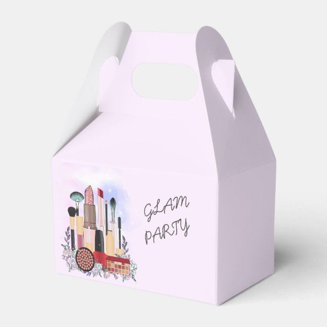 Caixinha De Lembrancinhas Elegante Blush Girly Makeup Artist Glamor (Frente)