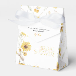 Caixinha De Lembrancinhas Elegante Boho Sunflower Chá de panela Obrigado