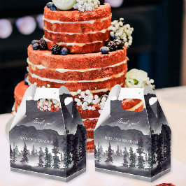Caixinha De Lembrancinhas Elegante Casamento na Floresta com Montanhas em Pr