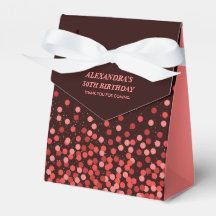 Elegante Confete Preto Vermelho Obrigado