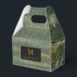 Caixinha De Lembrancinhas Elegante Escova Verde com dourado e preto<br><div class="desc">Elegante Escova Verde com dourado e preto</div>