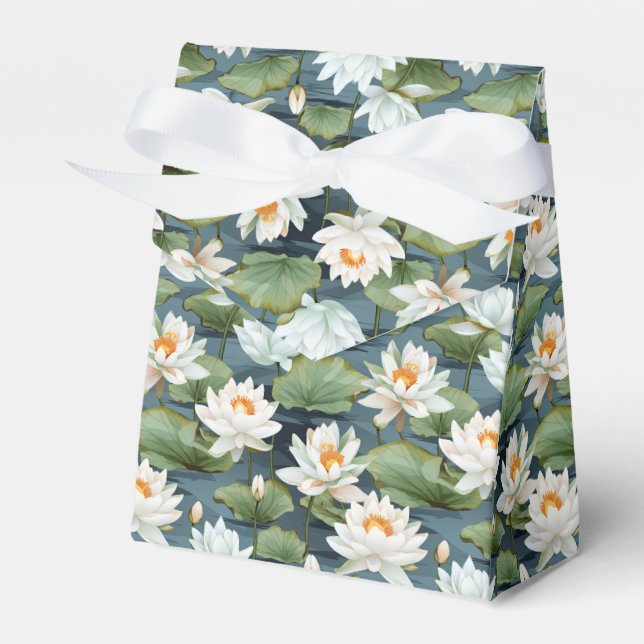 Caixinha De Lembrancinhas Elegante Flor de Lotus em forma grande (Frente)