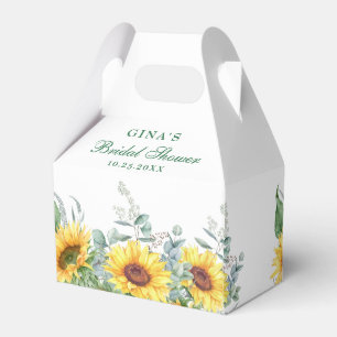 Caixinha De Lembrancinhas Elegante Girassóis Eucalyptus Chá de panela Flor