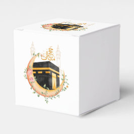 Caixinha De Lembrancinhas Elegante Kaaba de Ouro Hajj Mabroor Bem-vindo em C